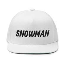 Load image into Gallery viewer, Snowman Flat Bill Cap - Black Logo
