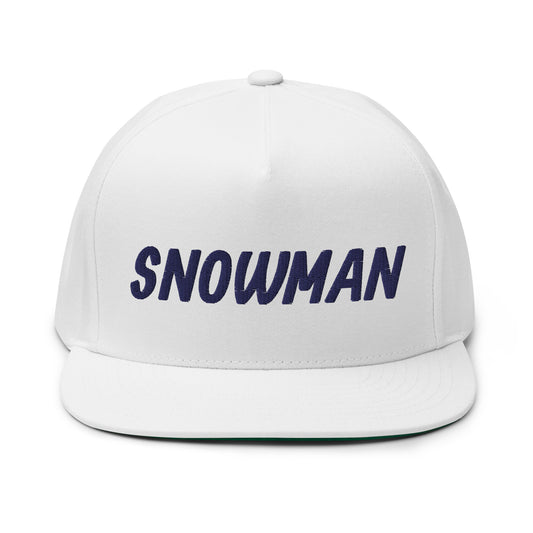 Snowman Flat Bill Cap - Navy Logo