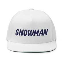 Load image into Gallery viewer, Snowman Flat Bill Cap - Navy Logo
