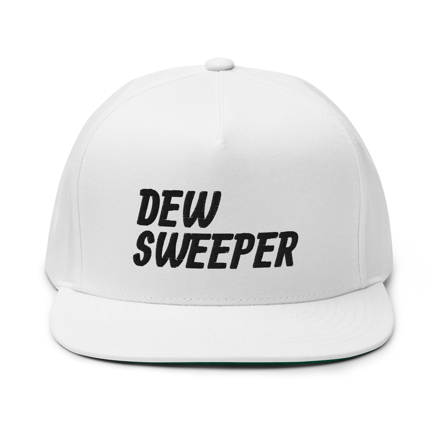 Dew Sweeper Flat Bill Cap - Black Logo