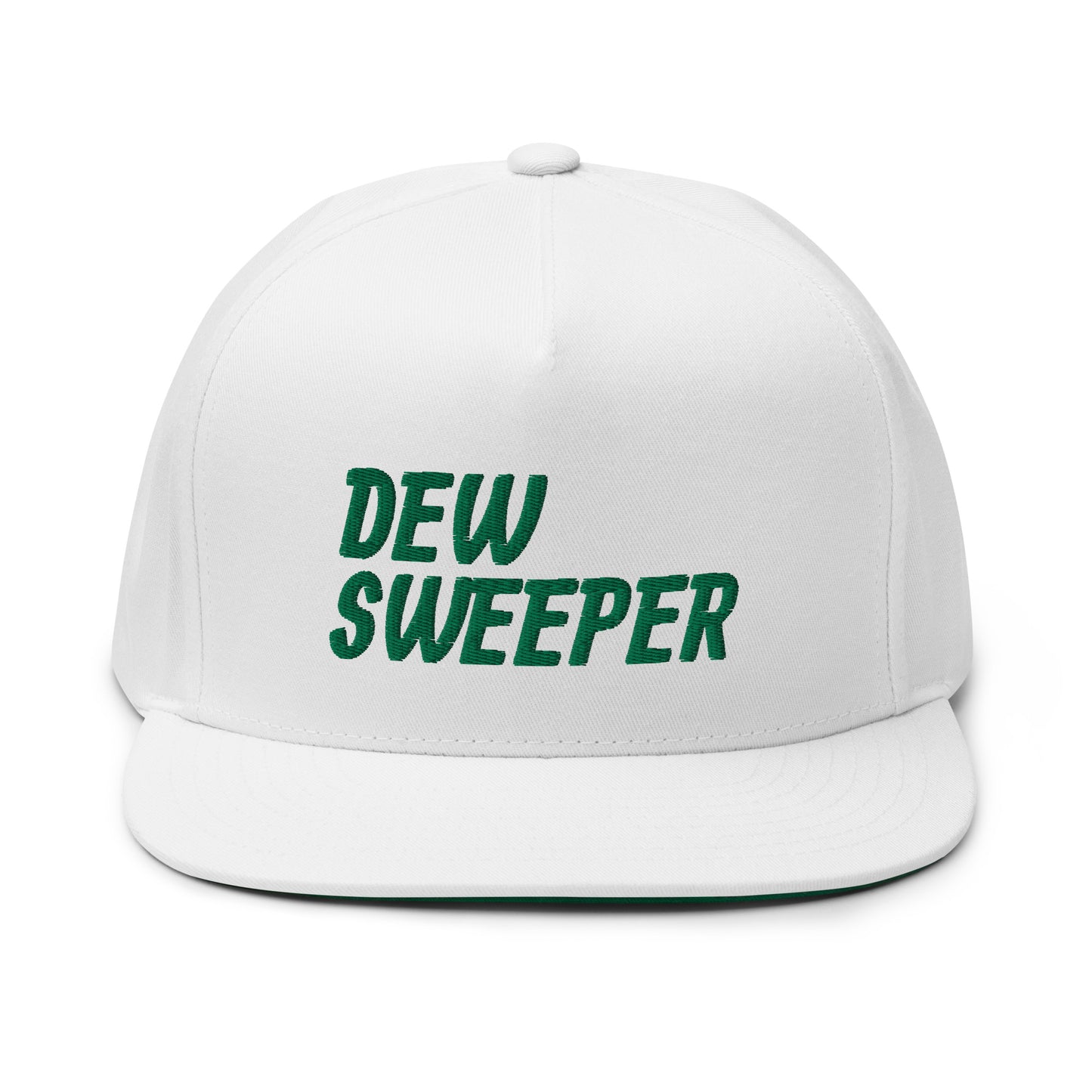 Dew Sweeper Flat Bill Cap - Green Logo