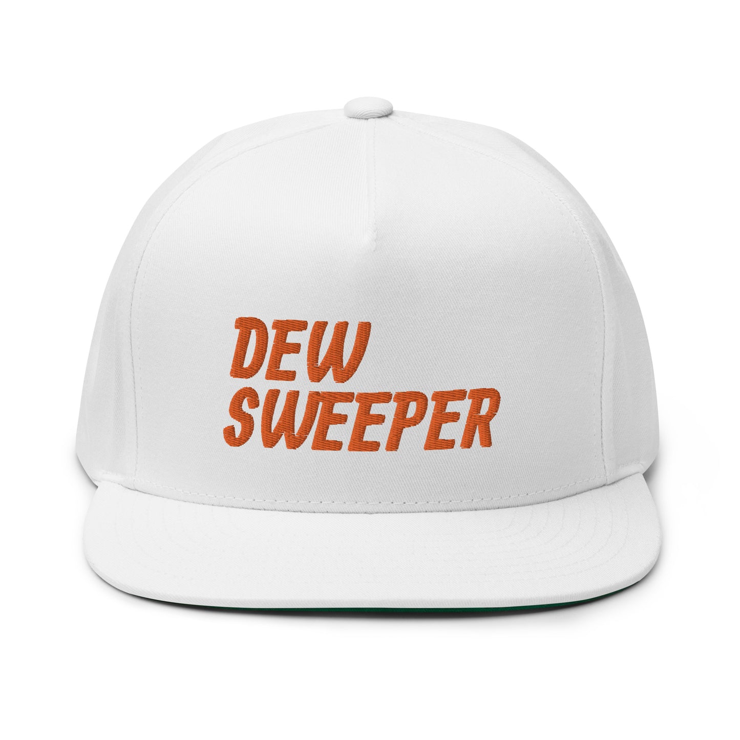 Dew Sweeper Flat Bill Cap - Orange Logo