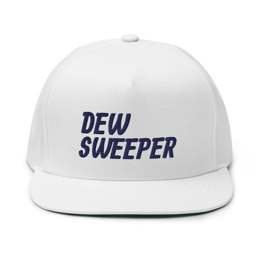 Dew Sweeper Flat Bill Cap - Navy Logo