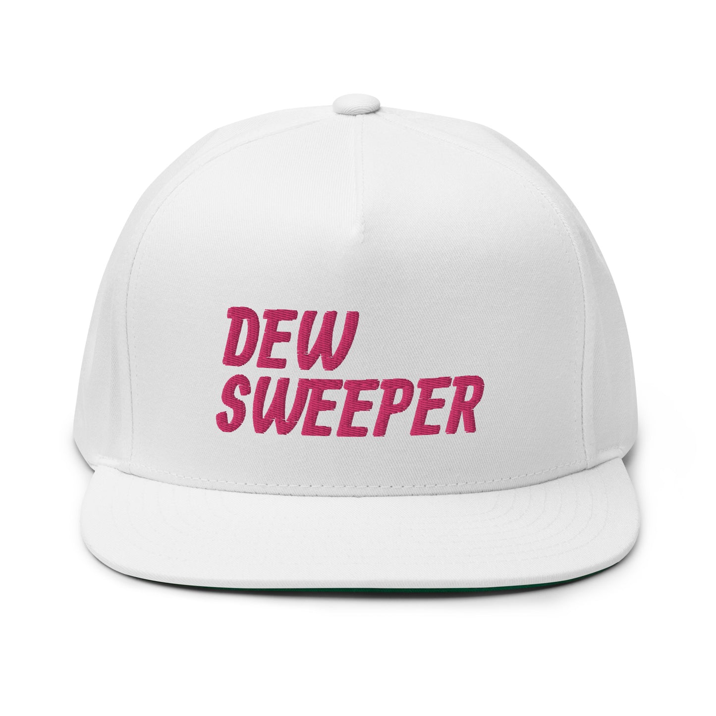 Dew Sweeper Flat Bill Cap - Pink Logo