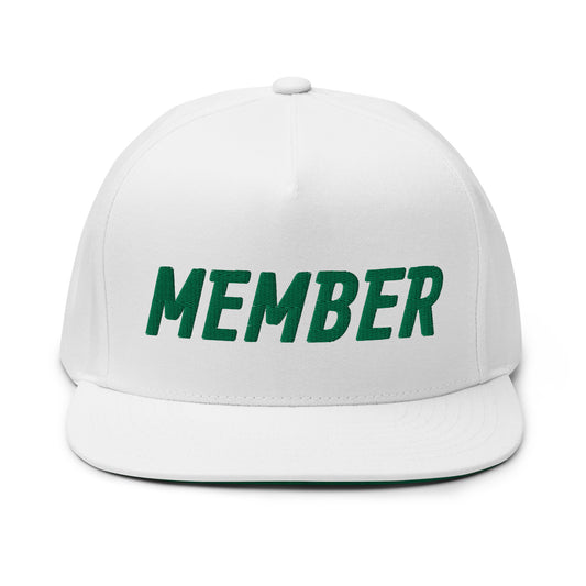 Member Flat Bill Cap - Green Logo