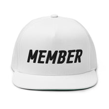 Load image into Gallery viewer, Member Flat Bill Cap - Black Logo
