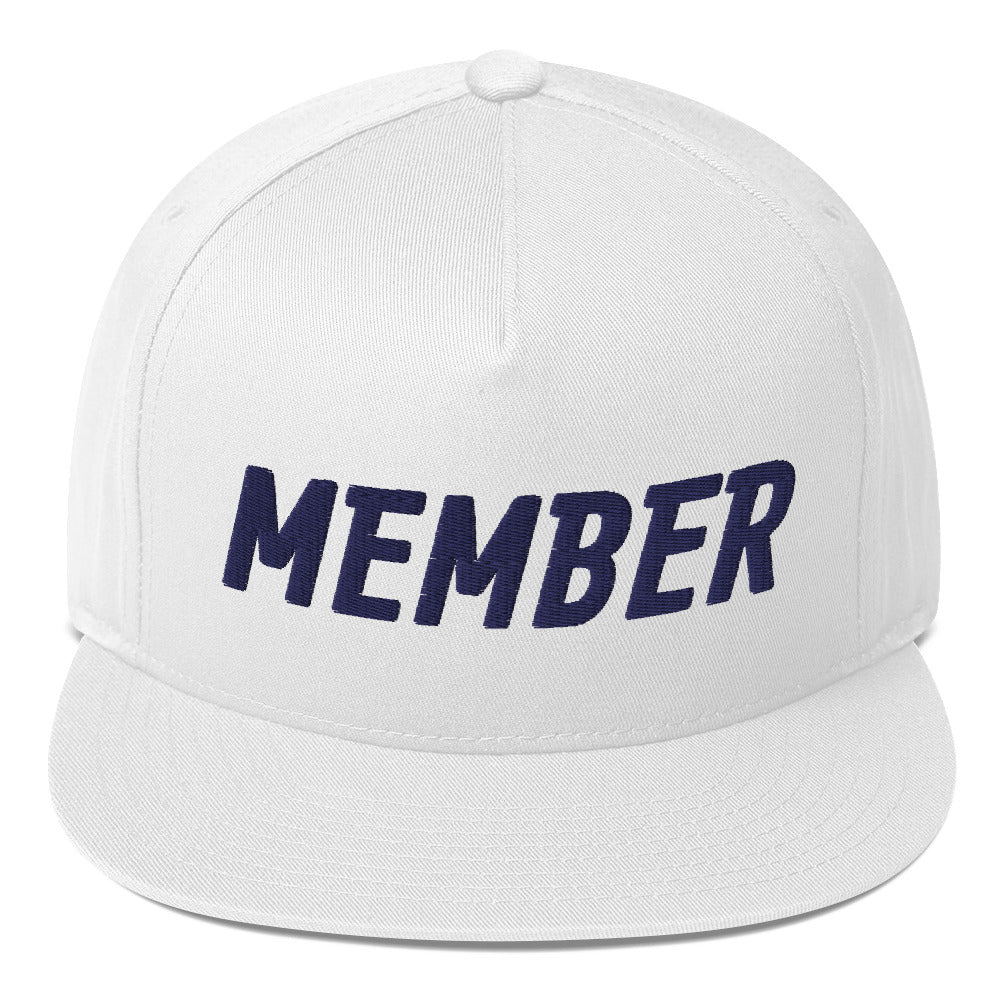 Member Flat Bill Cap - Navy Logo