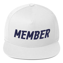 Load image into Gallery viewer, Member Flat Bill Cap - Navy Logo
