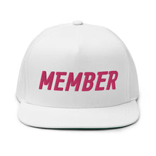 Load image into Gallery viewer, Member Flat Bill Cap - Pink Logo
