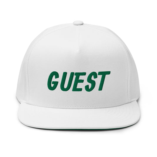 Guest Flat Bill Cap - Green Logo
