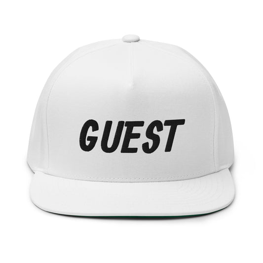Guest Flat Bill Cap - Black Logo