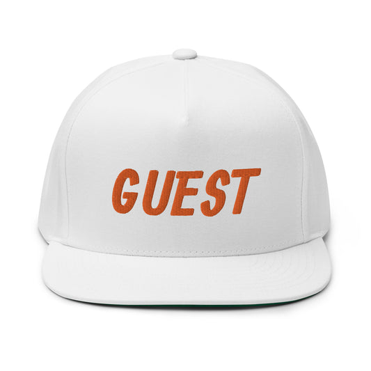 Guest Flat Bill Cap - Orange Logo