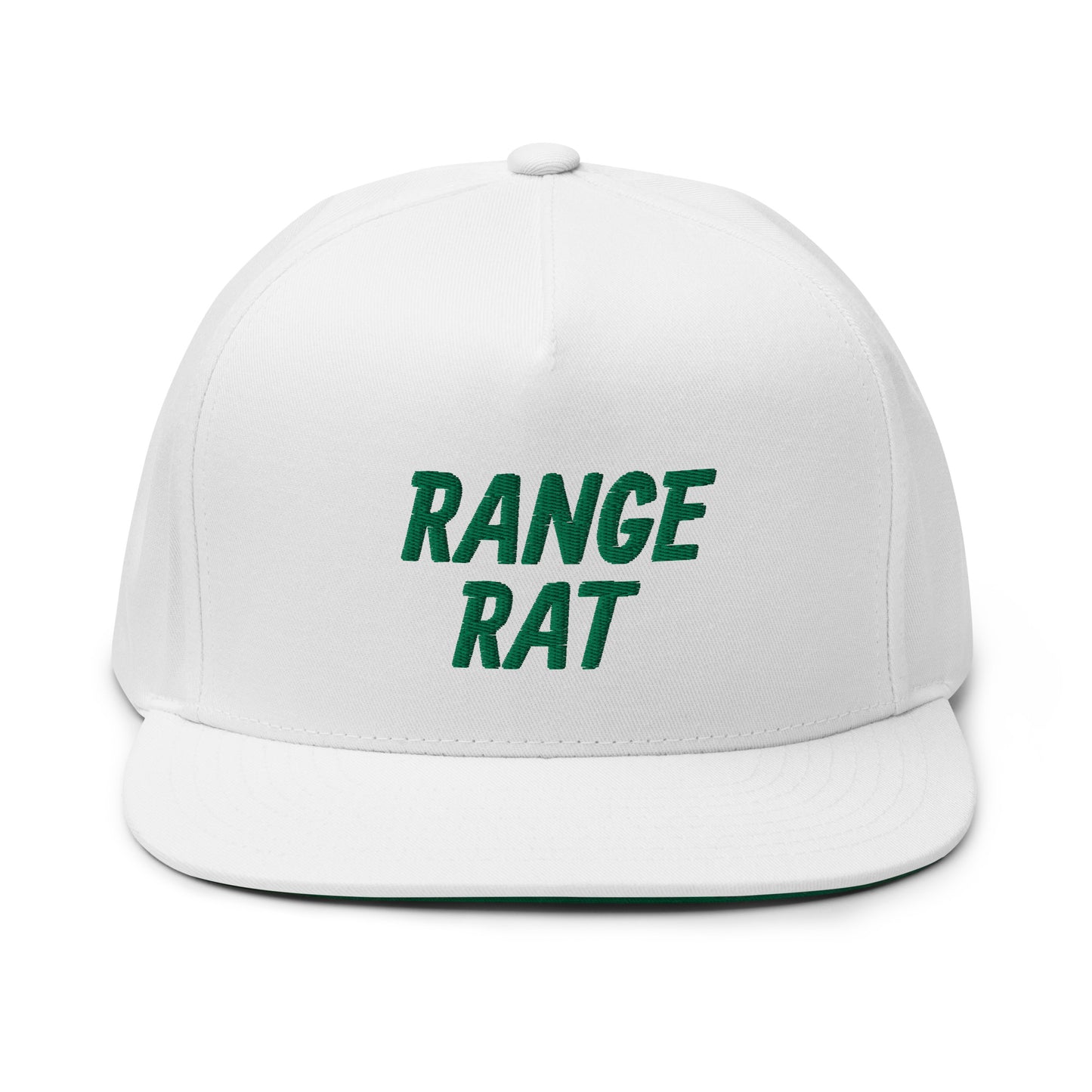 Range Rat Flat Bill Cap - Green Logo