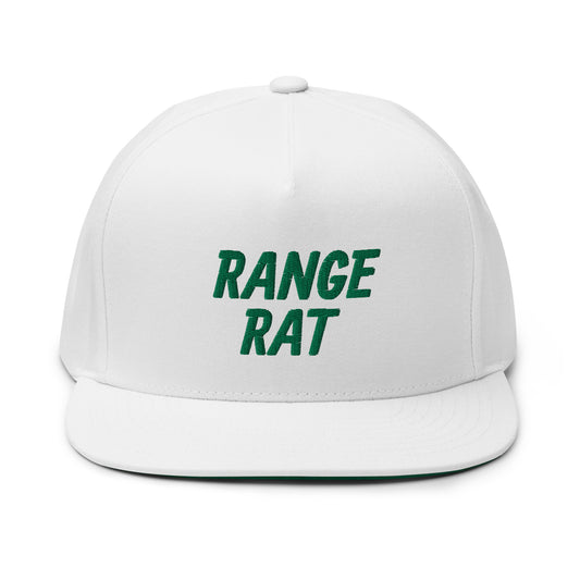 Range Rat Flat Bill Cap - Green Logo