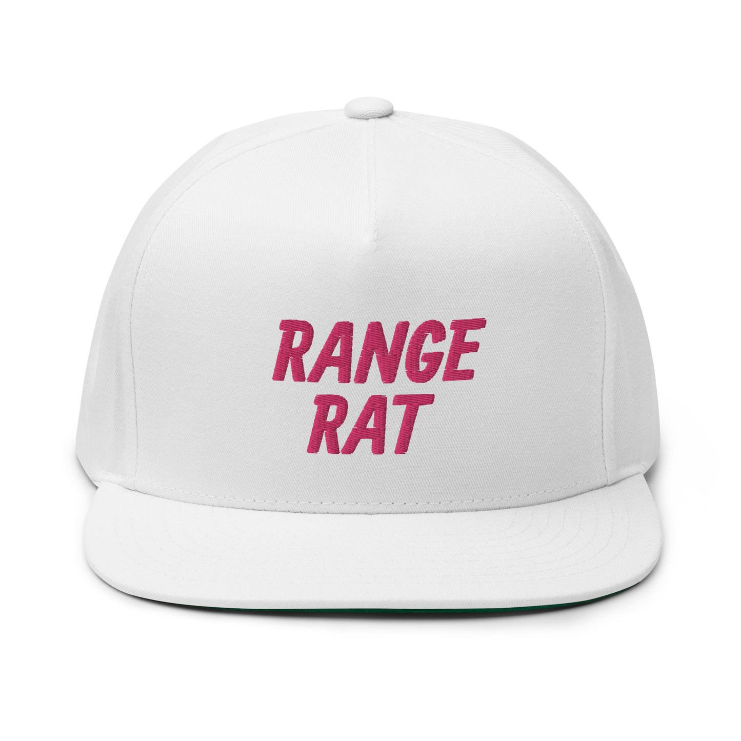 Range Rat Flat Bill Cap - Pink Logo