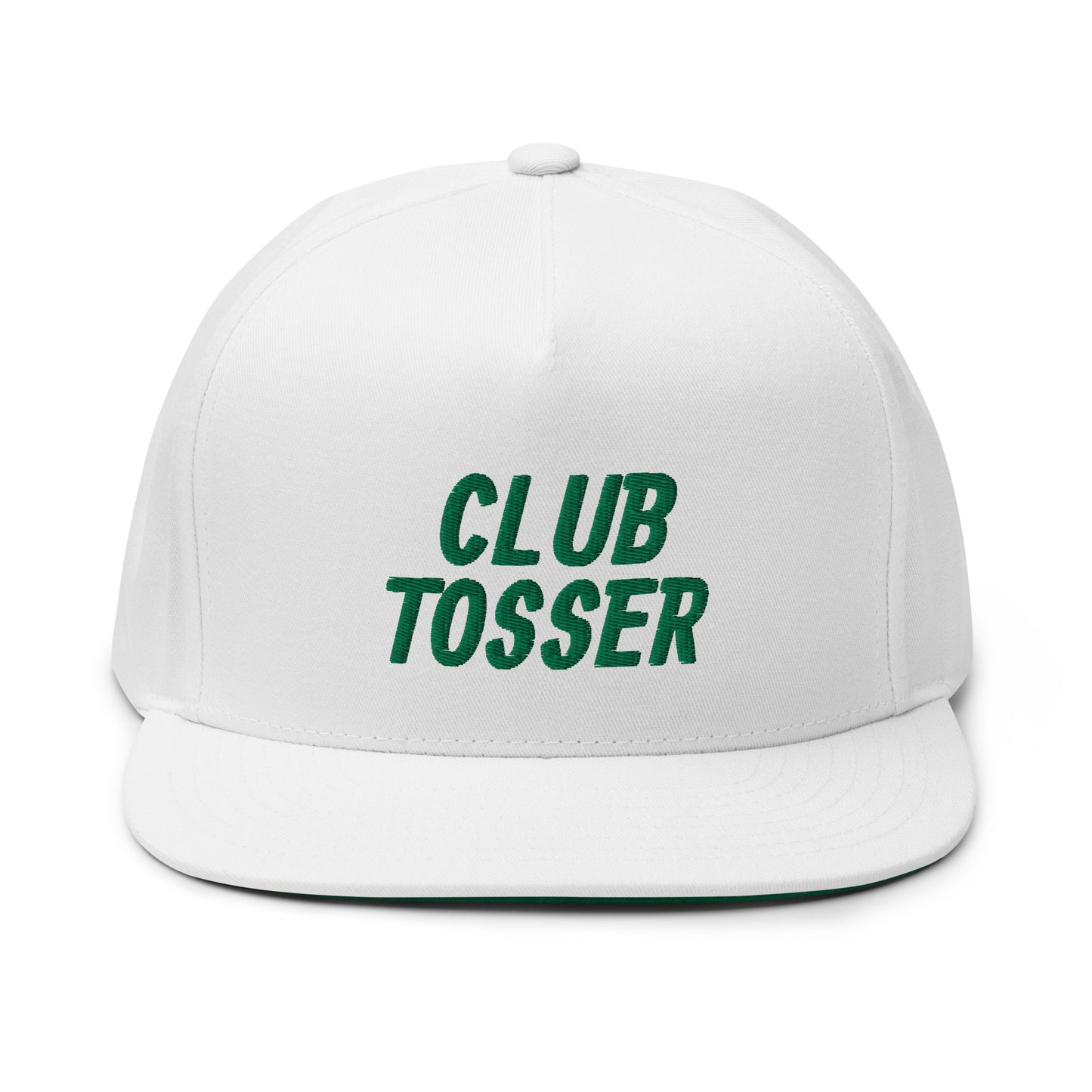 Club Tosser Flat Bill Cap - Green Logo
