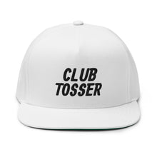 Load image into Gallery viewer, Club Tosser Flat Bill Cap - Black Logo
