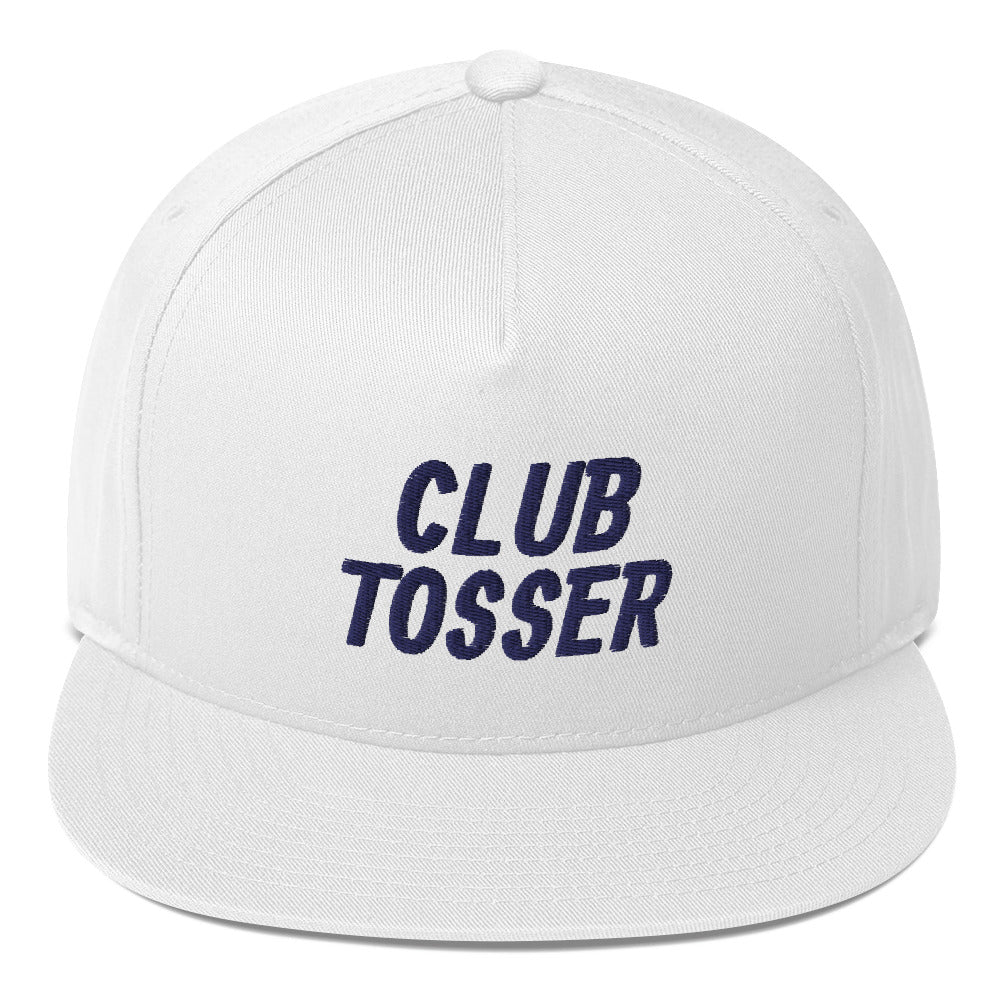Club Tosser Flat Bill Cap - Navy Logo