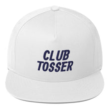 Load image into Gallery viewer, Club Tosser Flat Bill Cap - Navy Logo
