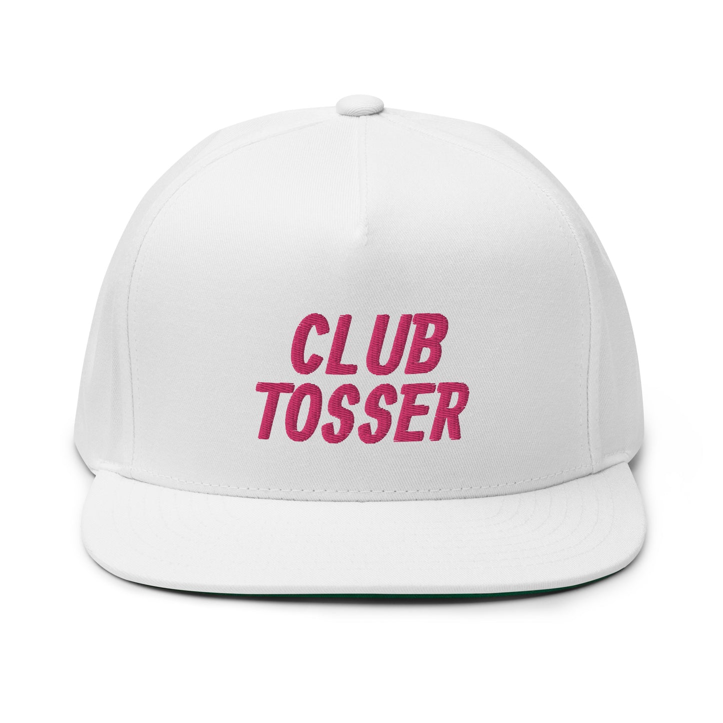 Club Tosser Flat Bill Cap - Pink Logo
