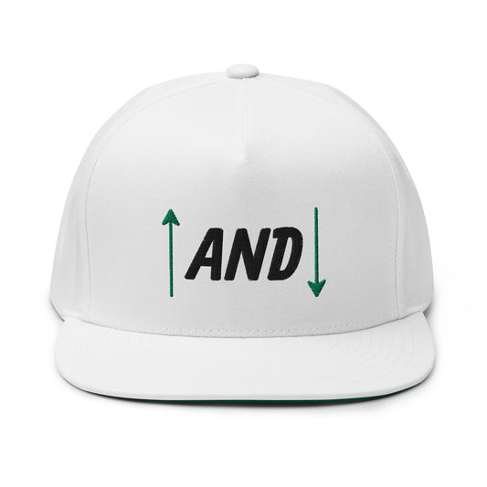 Up and Down Flat Bill Cap - Black Logo