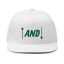 Load image into Gallery viewer, Up and Down Flat Bill Cap - Green Logo
