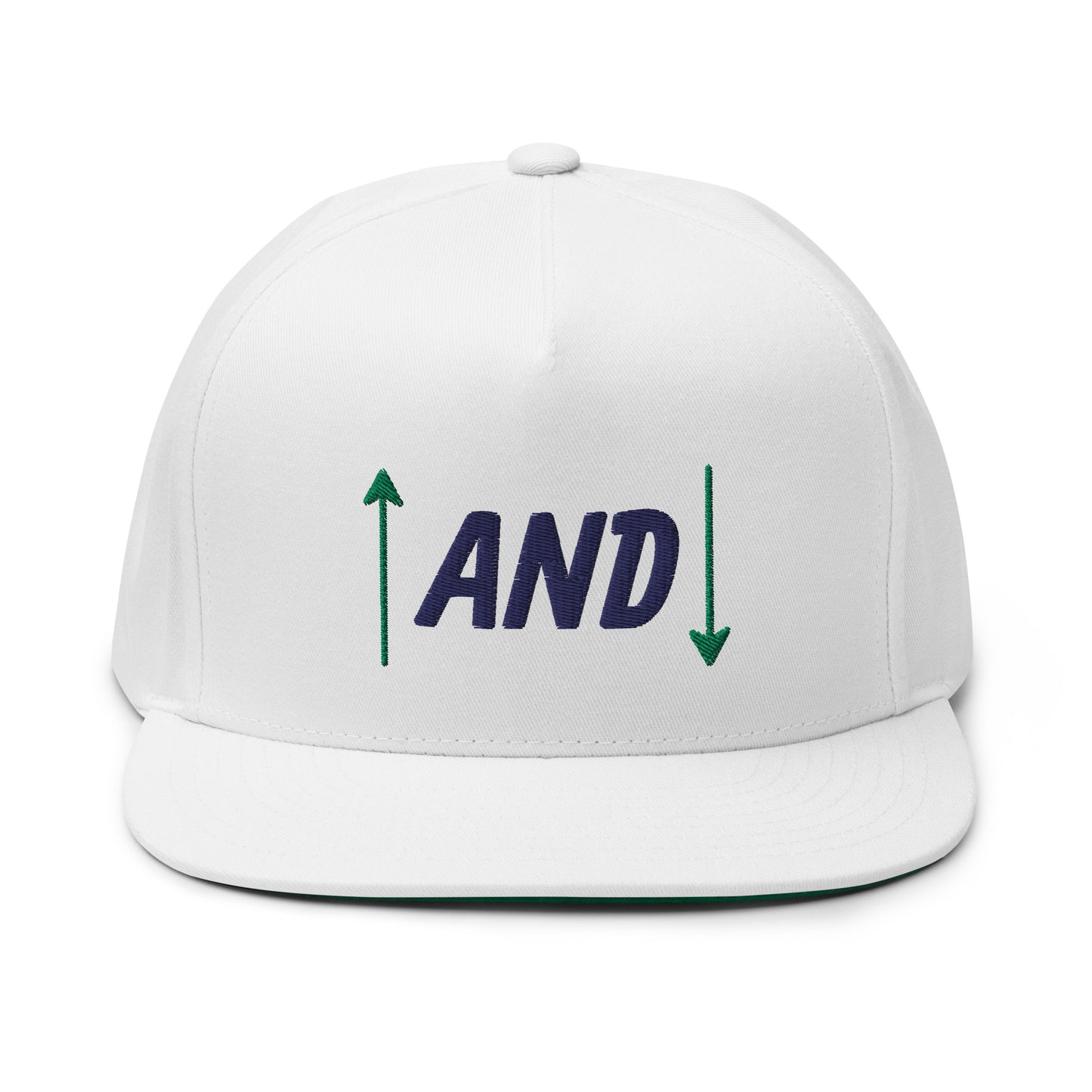 Up and Down Flat Bill Cap - Navy Logo