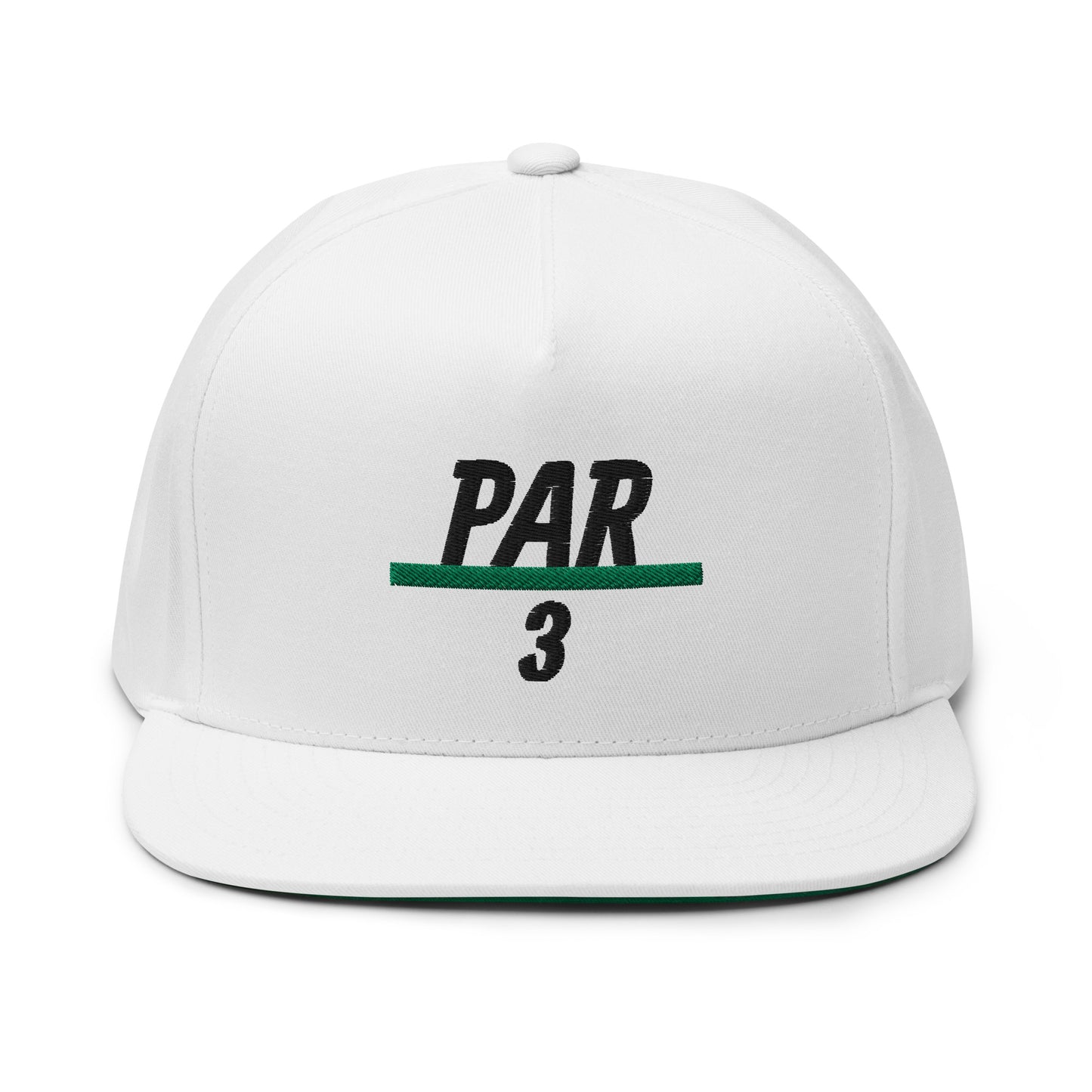 3 Under Par Flat Bill Cap - Black Logo