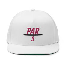 Load image into Gallery viewer, 3 Under Par Flat Bill Cap - Pink Logo
