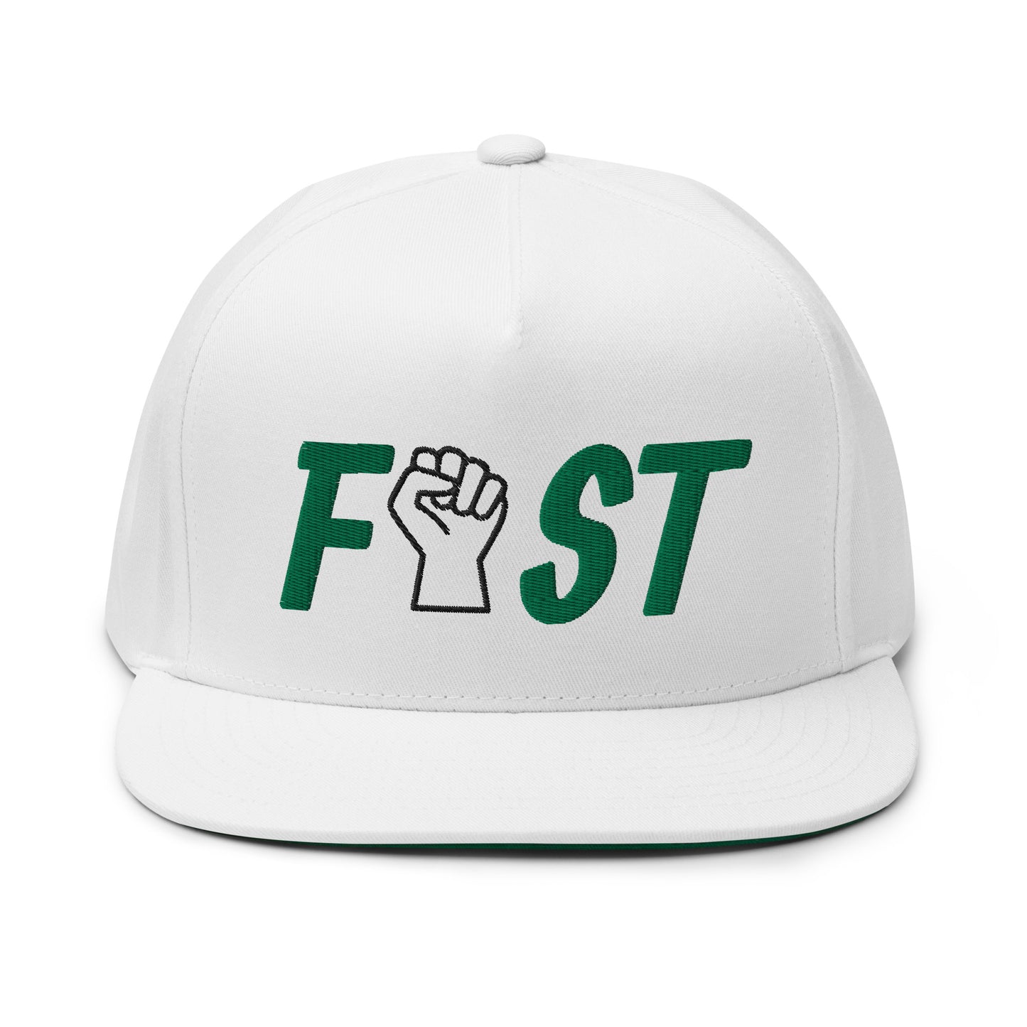 Fist Flat Bill Cap - Green Logo