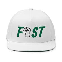 Load image into Gallery viewer, Fist Flat Bill Cap - Green Logo
