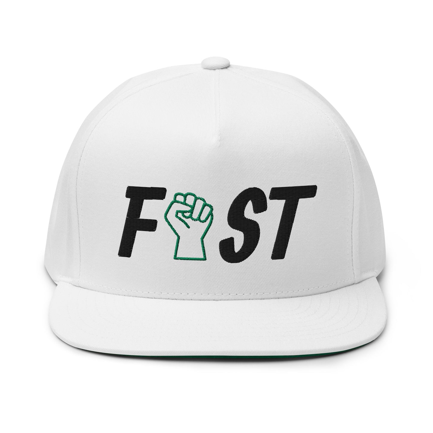 Fist Flat Bill Cap - Black Logo