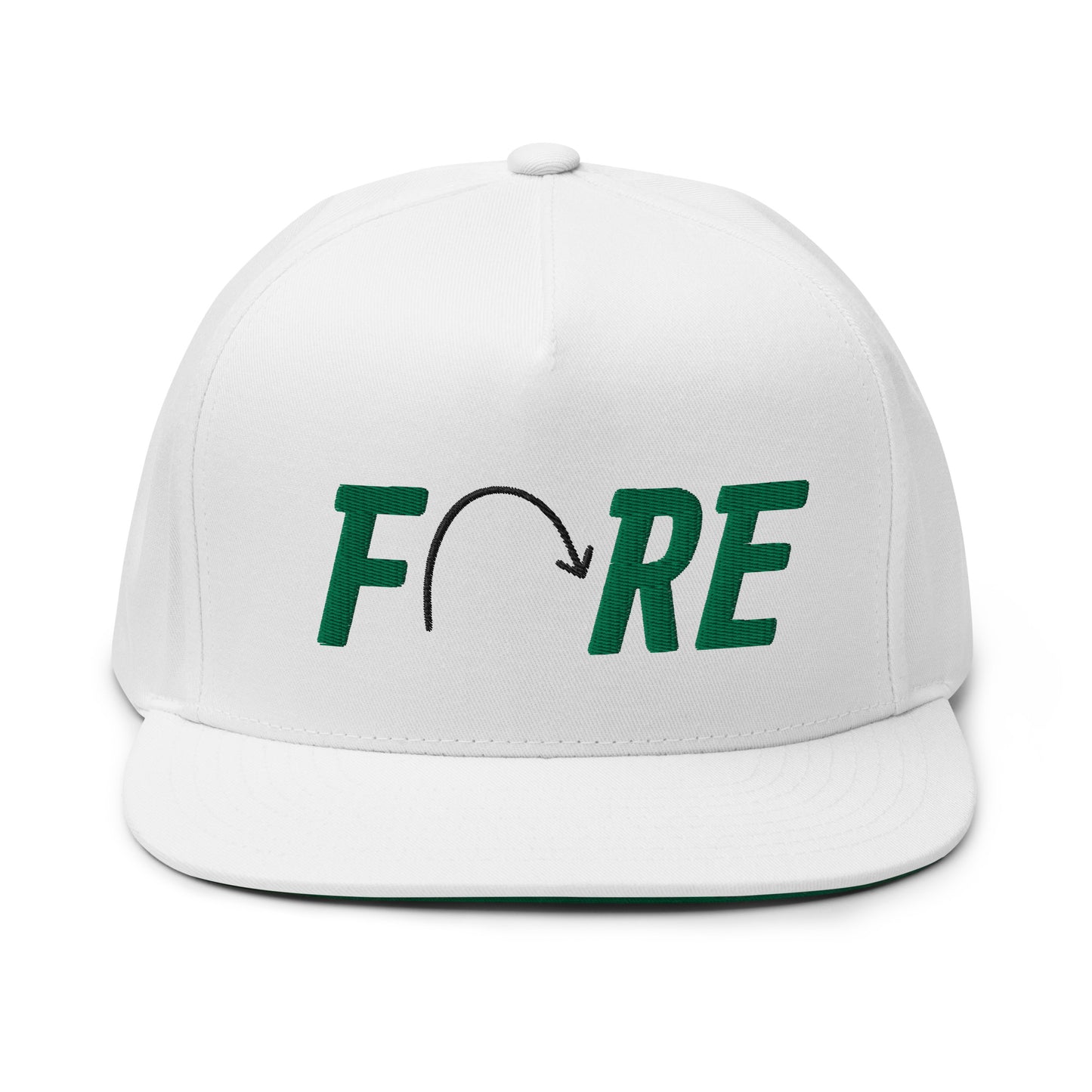 FORE Flat Bill Cap - Green Logo