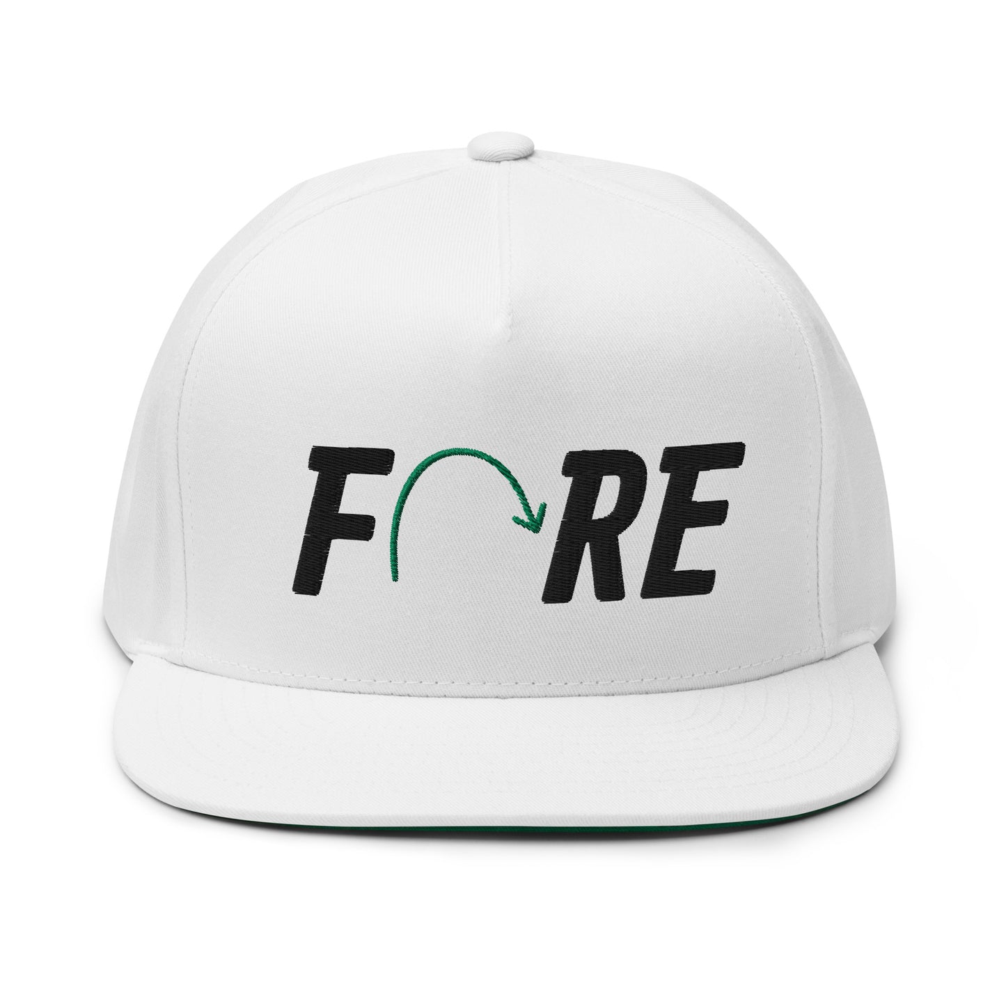 FORE Flat Bill Cap - Black Logo