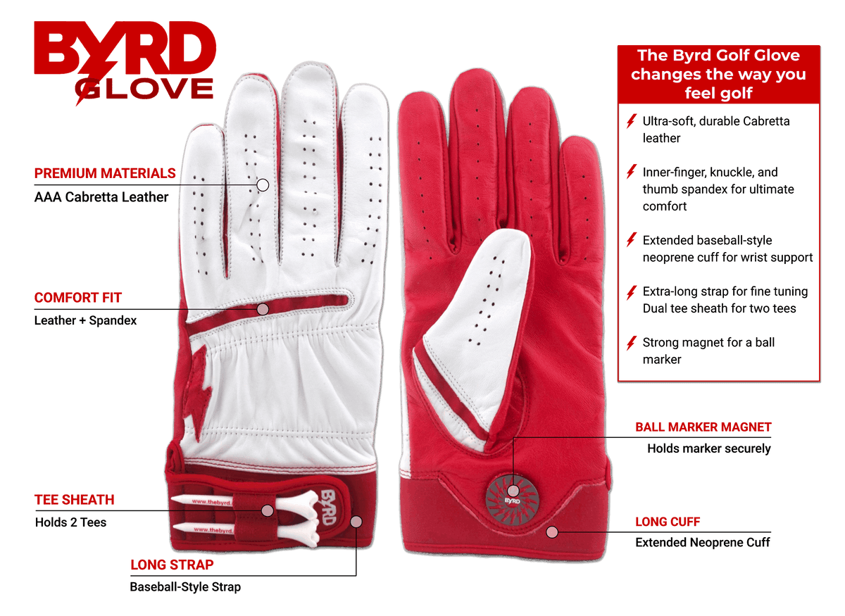 THE BYRD GOLF GLOVE - White/Green
