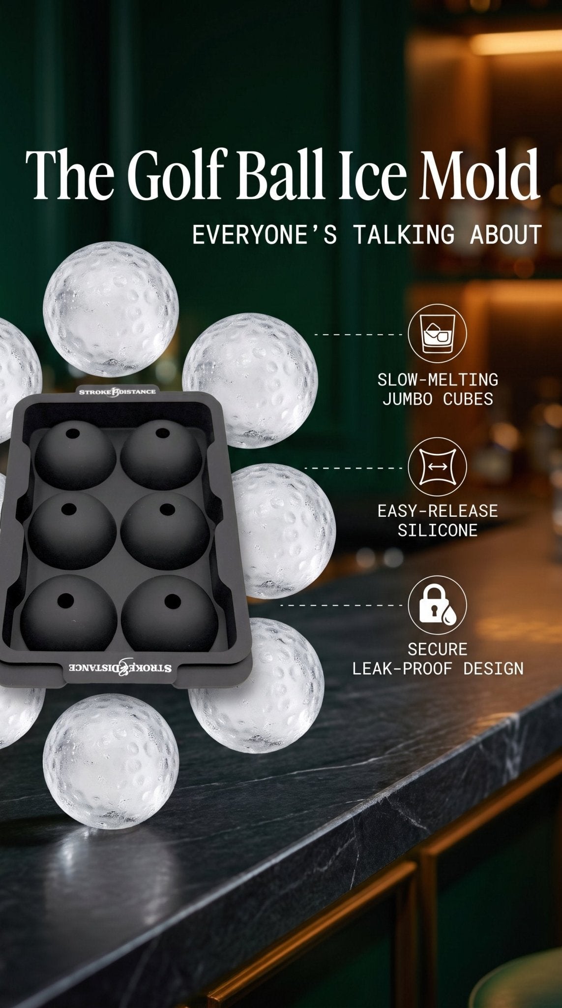 Golf Ball Ice Tray - Fore the Coolest Drinks