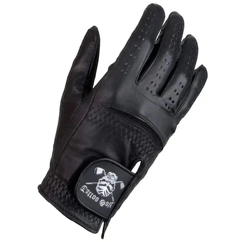 Black Cabretta Leather Men's Golf Glove