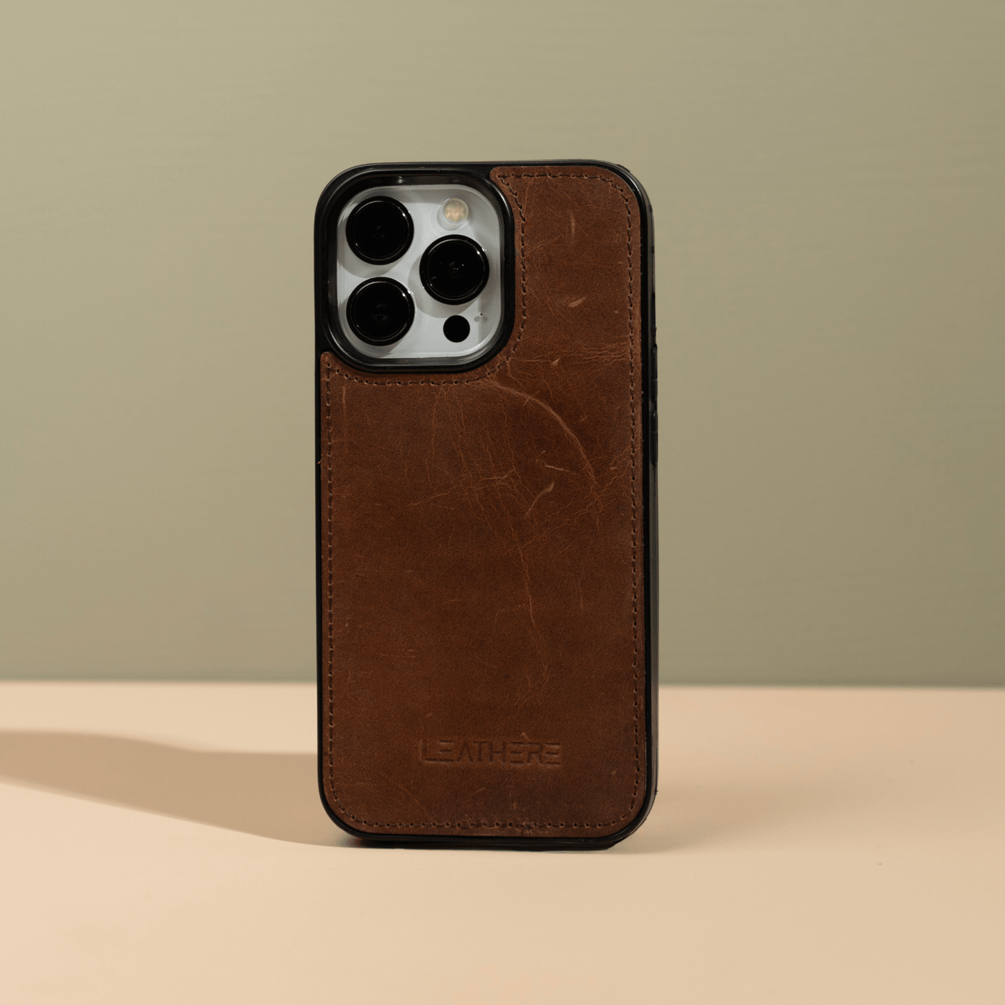 iPhone 16 Series Dark Brown Wallet Case - New York