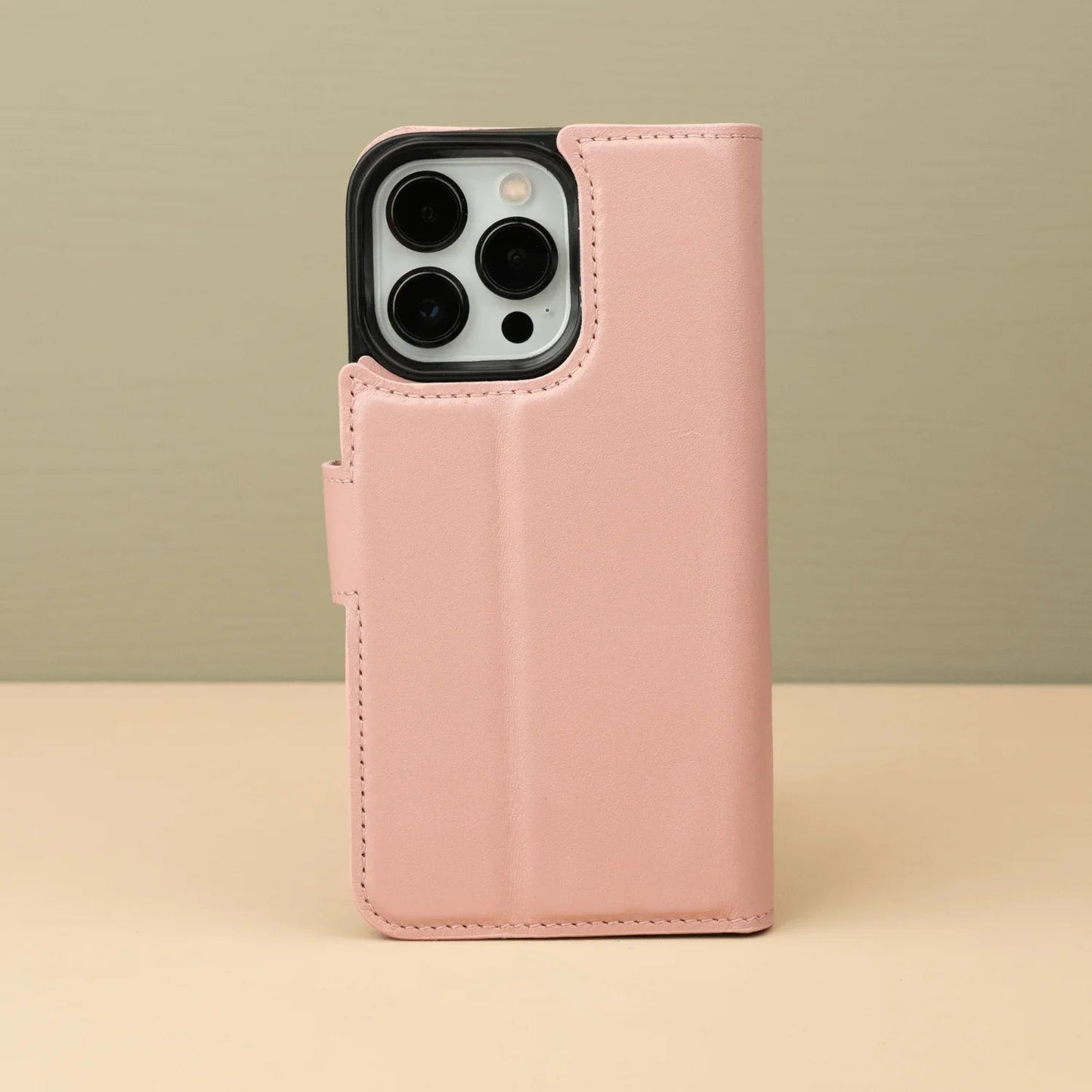 iPhone 16 Series Pink Leather Wallet Case - New York