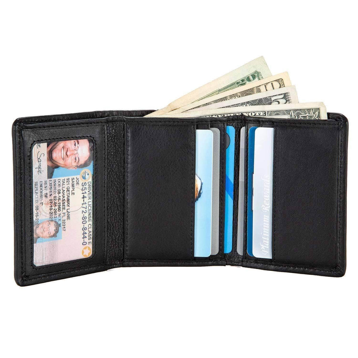 Men's Slim RFID Trifold Wallet with ID