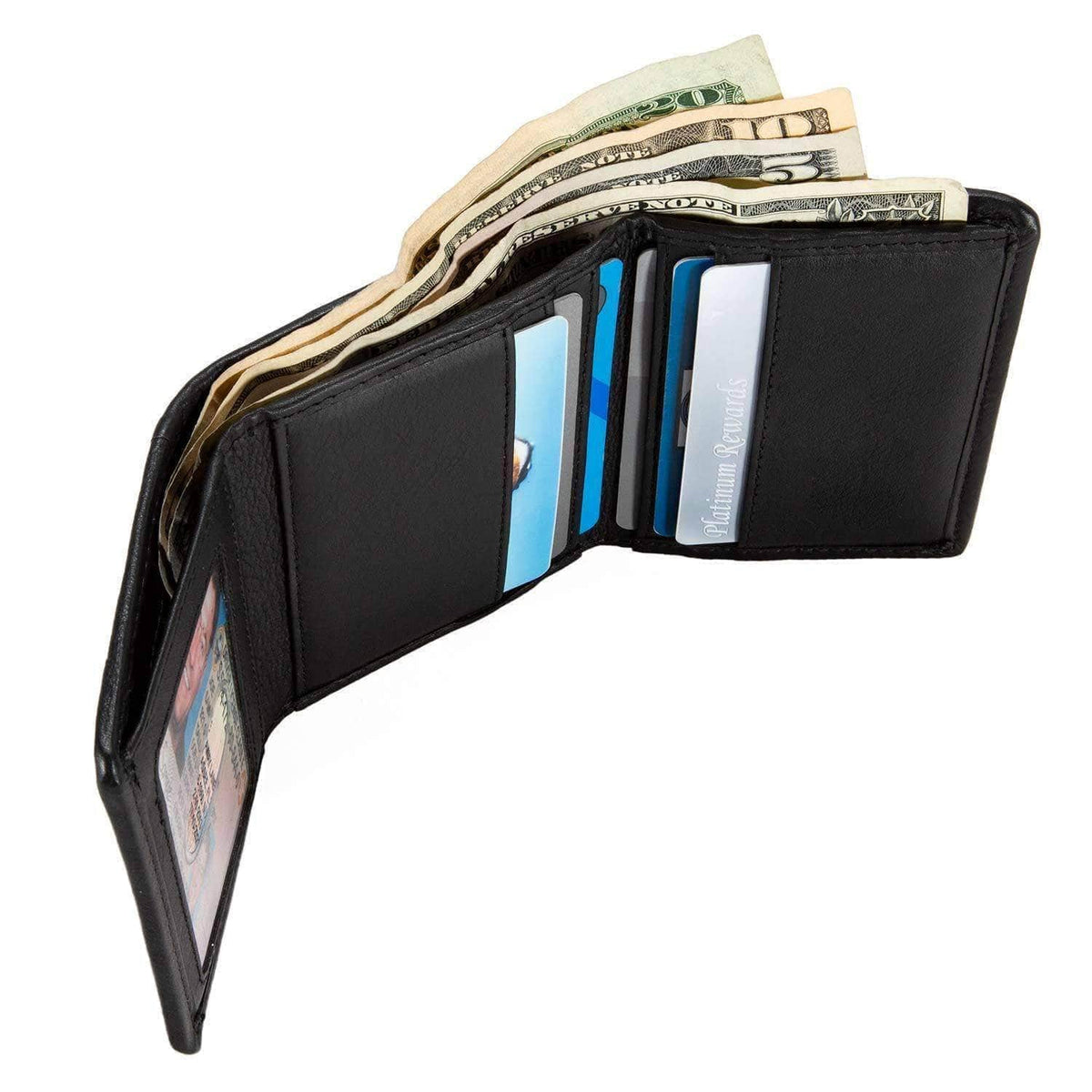 Men's Slim RFID Trifold Wallet with ID