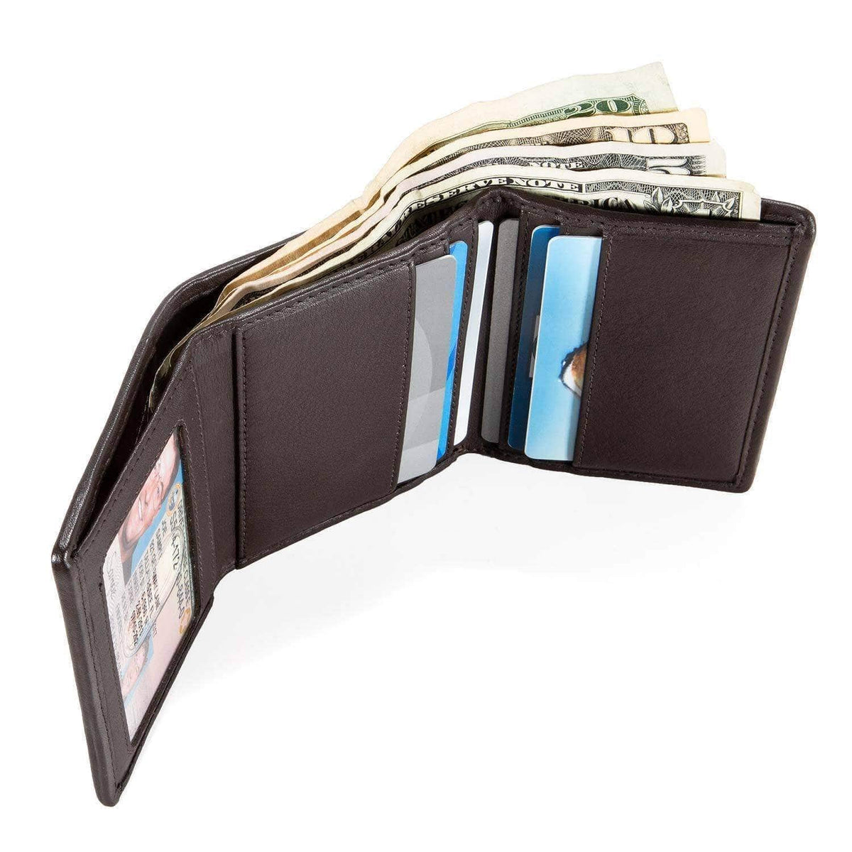 Men's Slim RFID Trifold Wallet with ID