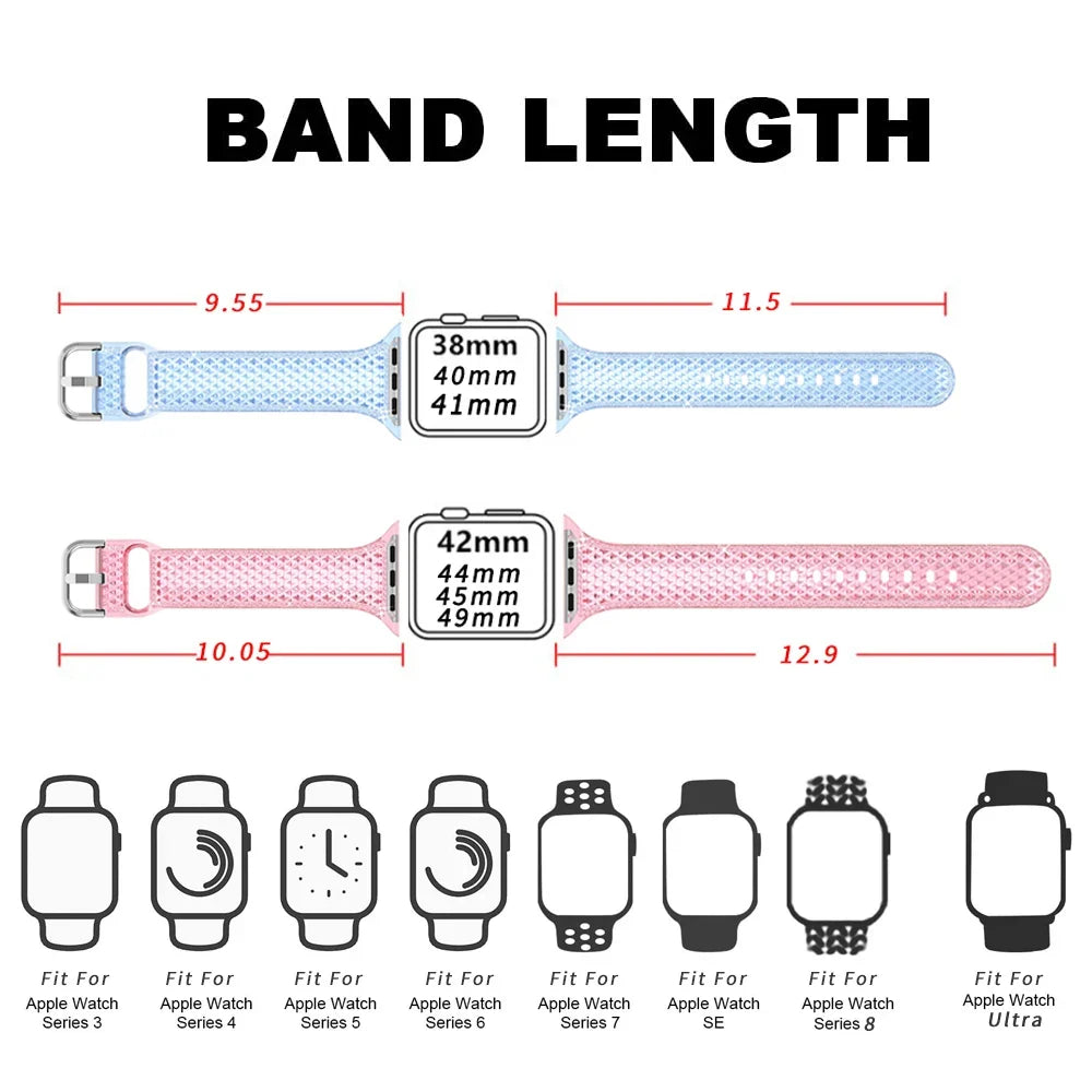 Silicon Apple Watch Band-Strap Series 10/9/8/7/6/5/SE Ultra/1/2