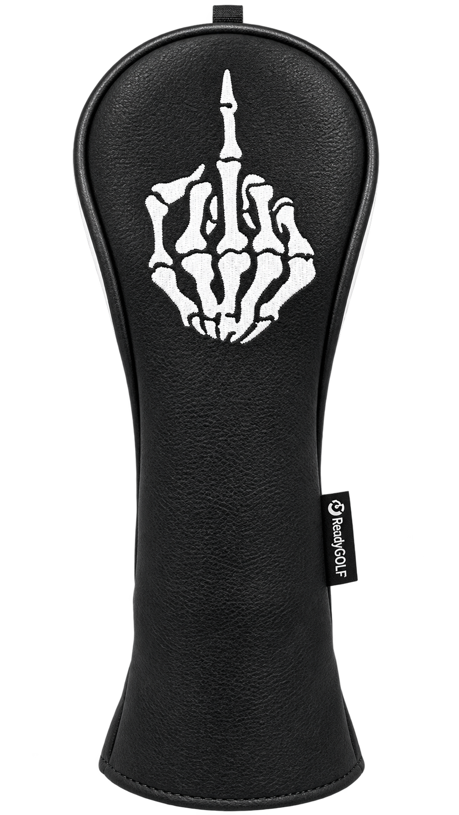 Skeleton Bone Middle Finger Embroidered Hybrid Headcover by ReadyGOLF