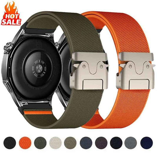 Braided Nylon Watch Band | Samsung Galaxy Watch 7/6/5/4 & Huawei Watch GT5/GT4 Pro/GT3 | 20mm 22mm