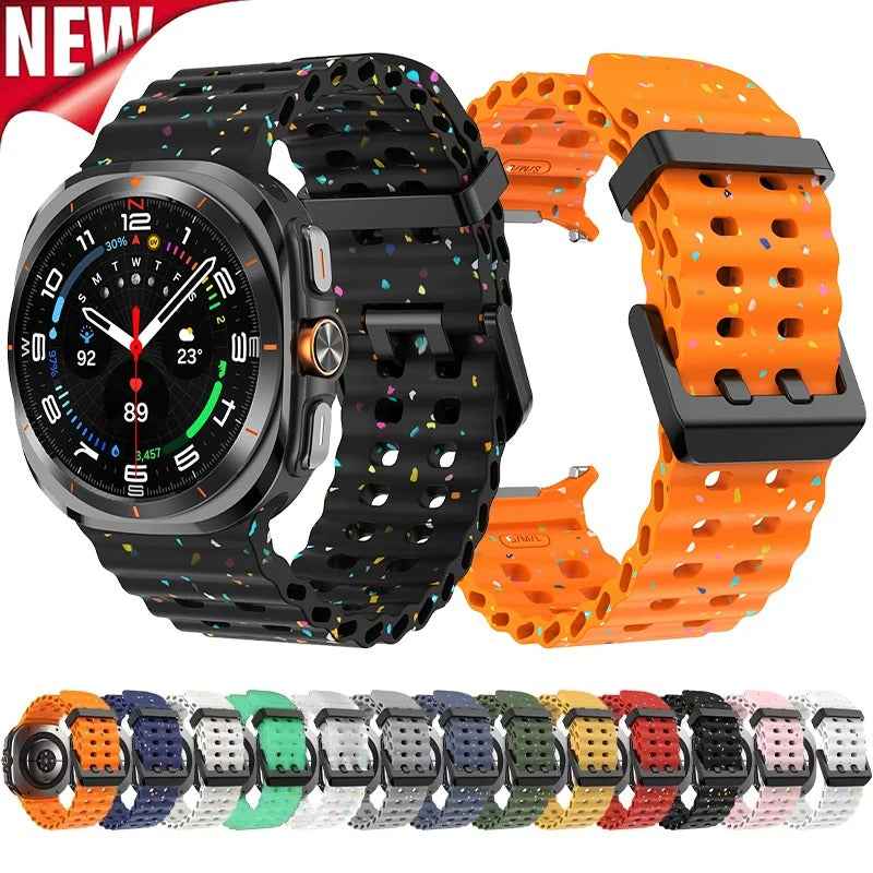 Ocean Silicone Samsung Galaxy 7 Ultra Watch Band 47MM