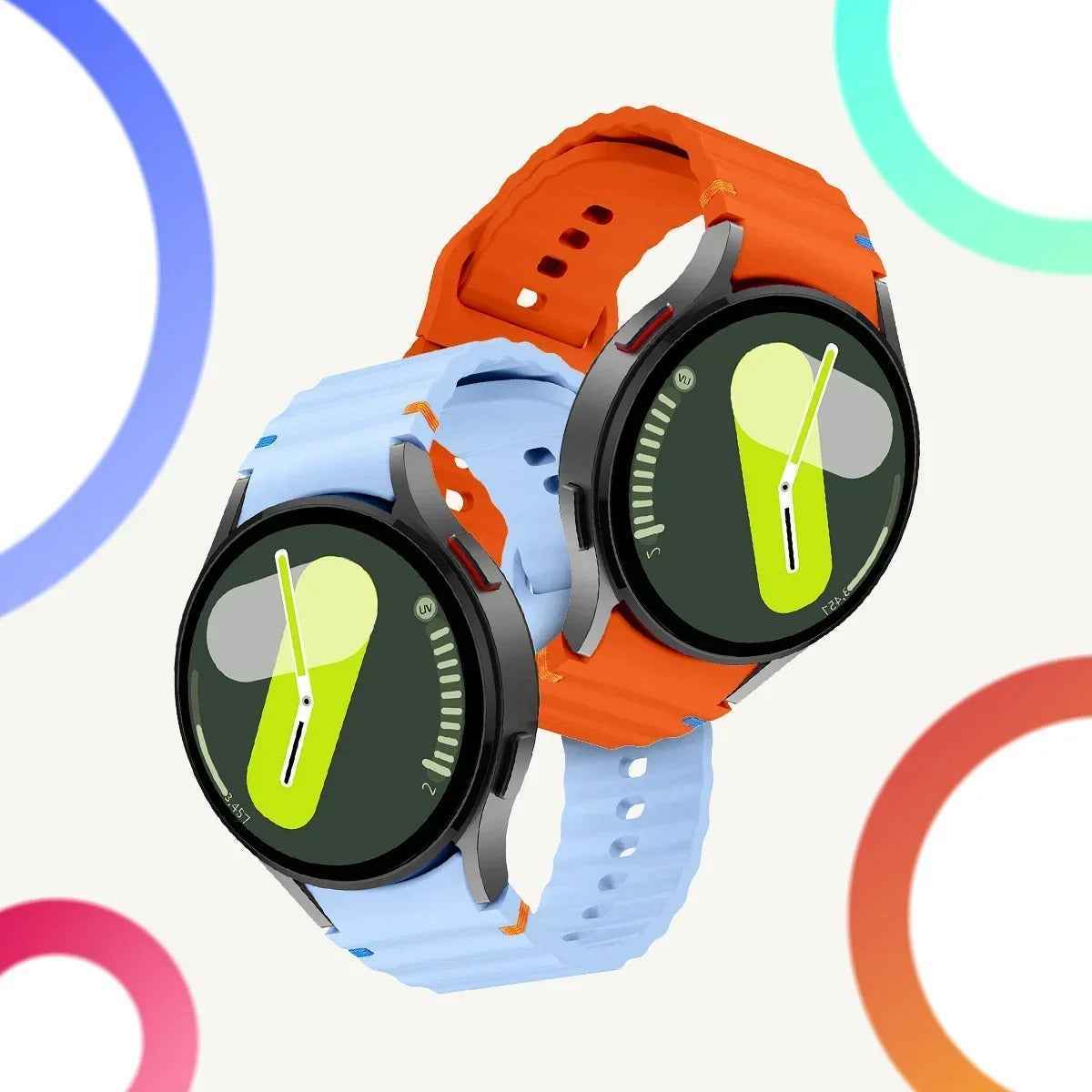 Silicone Samsung Galaxy Watch Band 7 FE 6 5 4 Ultra
