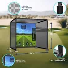 Load image into Gallery viewer, YUNIC Golf Driving Cage with Metal Frame and Simulator Impact Screen
