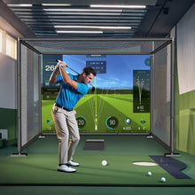 Load image into Gallery viewer, YUNIC Golf Driving Cage with Metal Frame and Simulator Impact Screen
