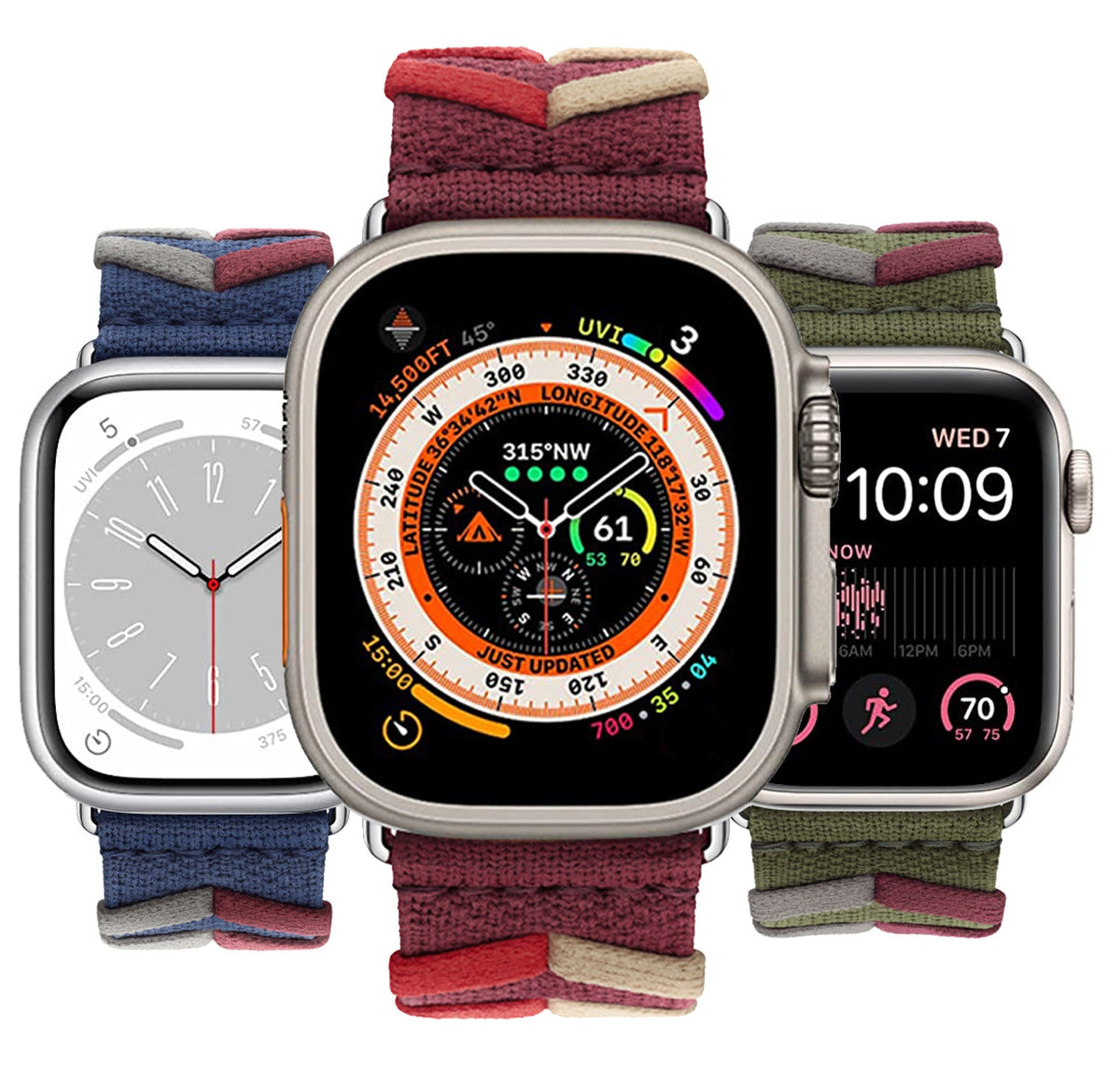 Nylon Sport Armband for Apple Watch Series 1–11 & Ultra